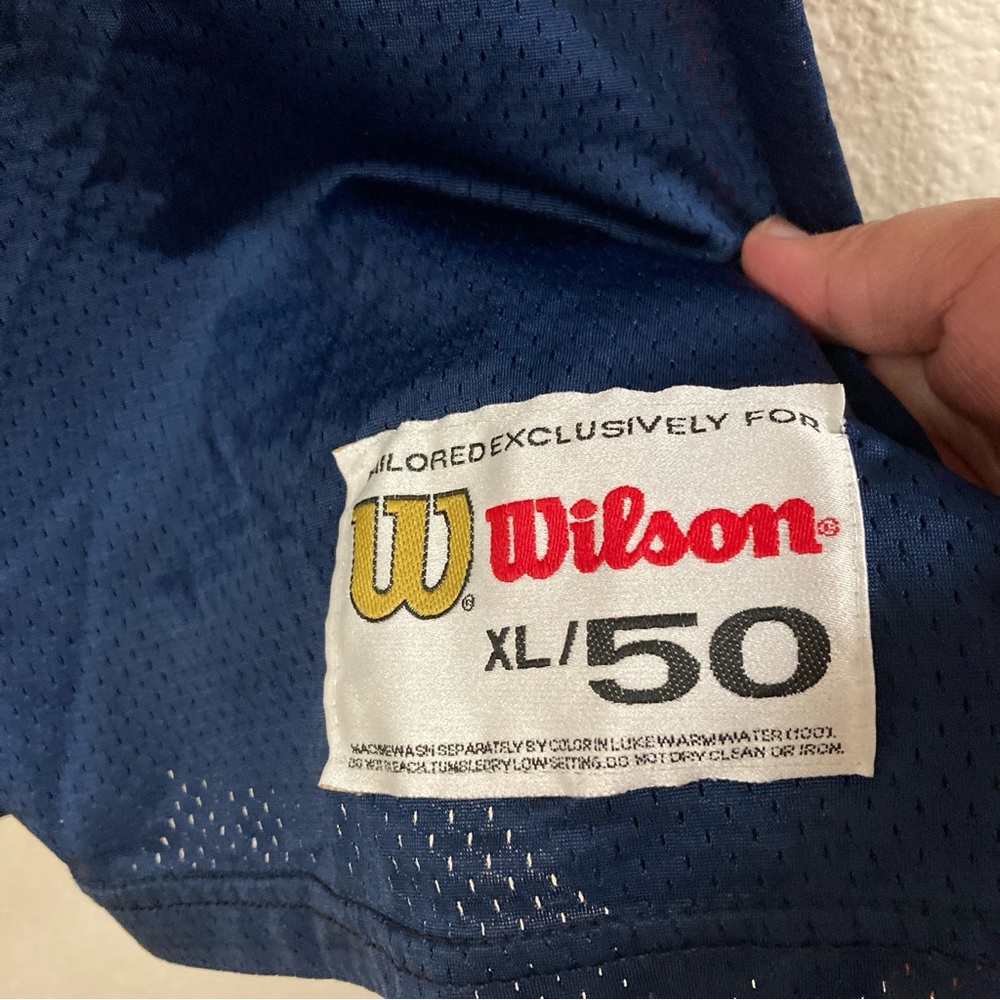VTG 80s 90s  Tailored exclusively for Wilson Blue/Orange Jersey John Elway XL - Picture 9 of 16
